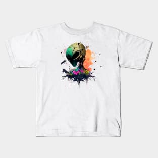 Alien 420 Kawaii Ink Splash Kids T-Shirt